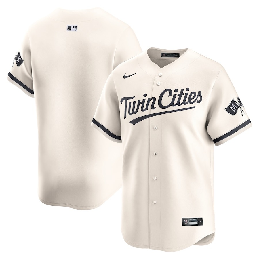Men's Minnesota Twins  Nike Cream  Alternate Limited Custom Jersey