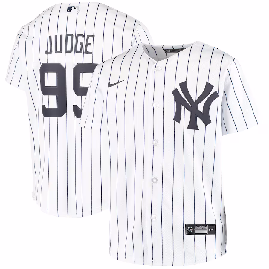 Youth New York Yankees Aaron Judge Nike White Alternate Replica Player Jersey
