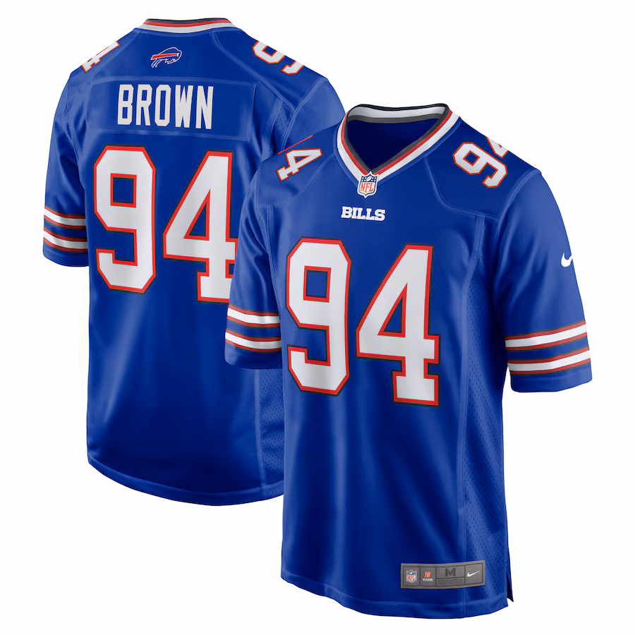 Men's Buffalo Bills Andrew Brown Nike  Royal  Game Jersey