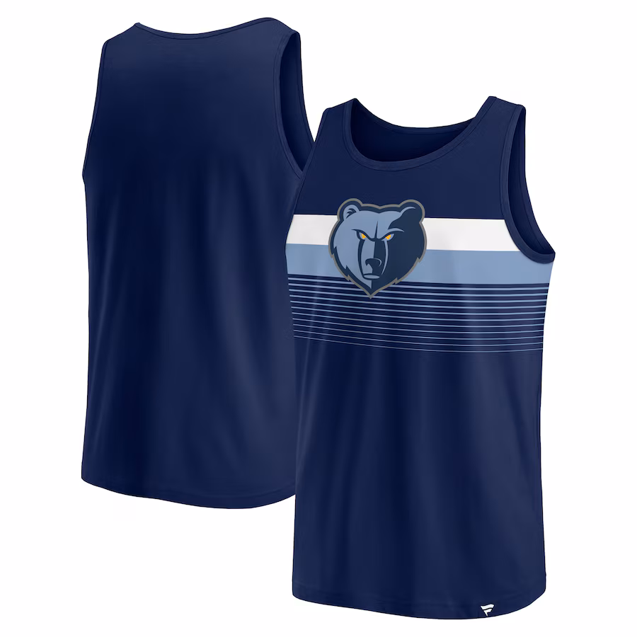 Men's Memphis Grizzlies Fanatics Navy Wild Game Tank Top