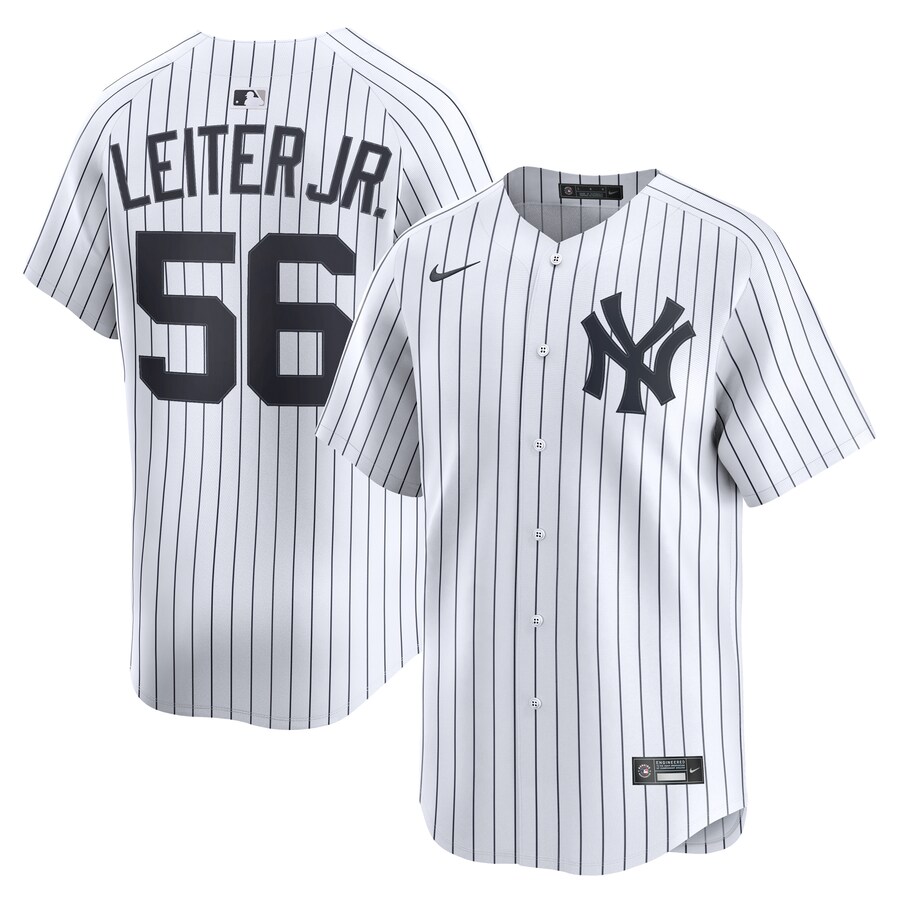 Men's New York Yankees Mark Leiter Jr. Nike White Home Limited Player Jersey