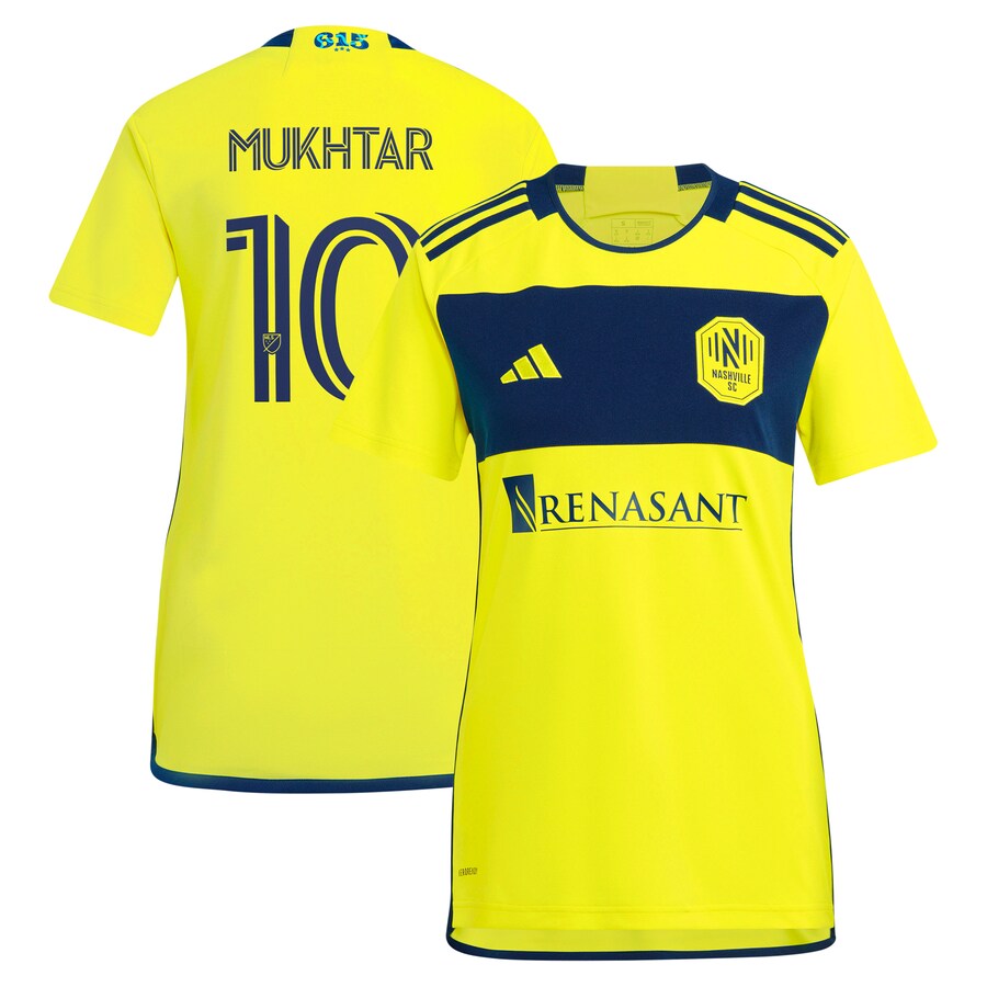 Women's Nashville SC Hany Mukhtar adidas Yellow 2024 The 615 Kit Replica Player Jersey