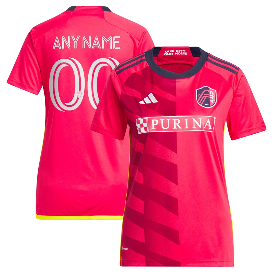 Women's St. Louis City SC adidas Red 2023 CITY Kit Replica Custom Jersey