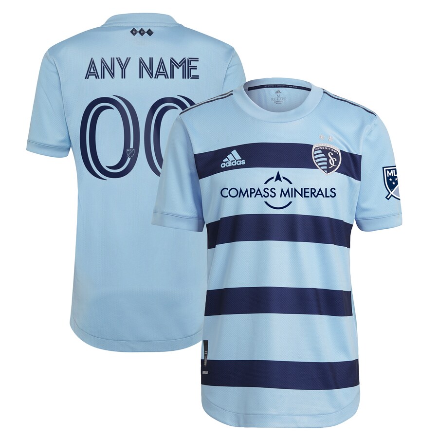 Men's Sporting Kansas City adidas Light Blue 2021 Primary Team Authentic Custom Jersey