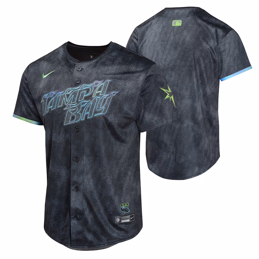 Youth Tampa Bay Rays Nike Black 2024 City Connect Limited Jersey