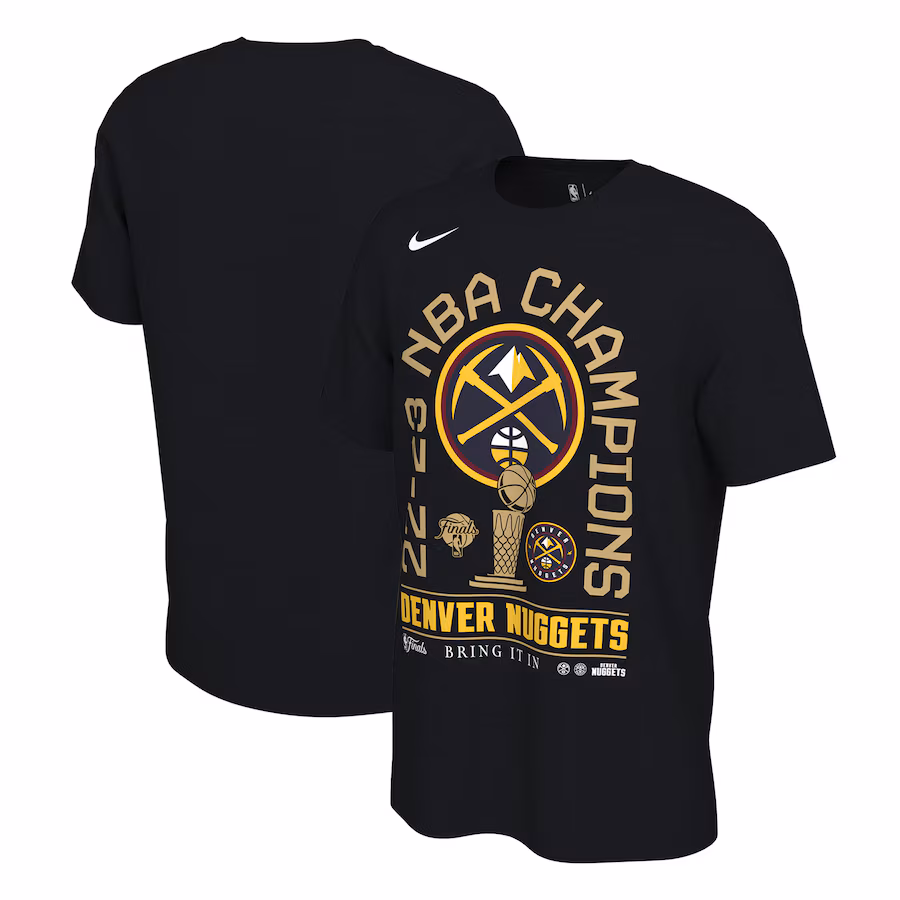 Men's Denver Nuggets Nike Black 2023 NBA Finals Champions Locker Room T-Shirt