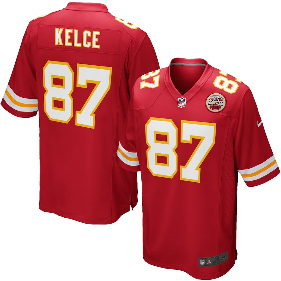 Youth Kansas City Chiefs Travis Kelce Nike Red Game Jersey