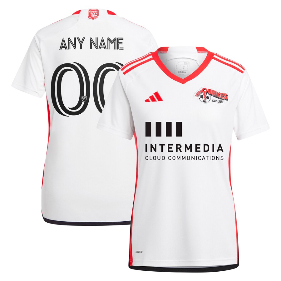 Women's San Jose Earthquakes  adidas White 2024 The 50 Kit Replica Custom Jersey