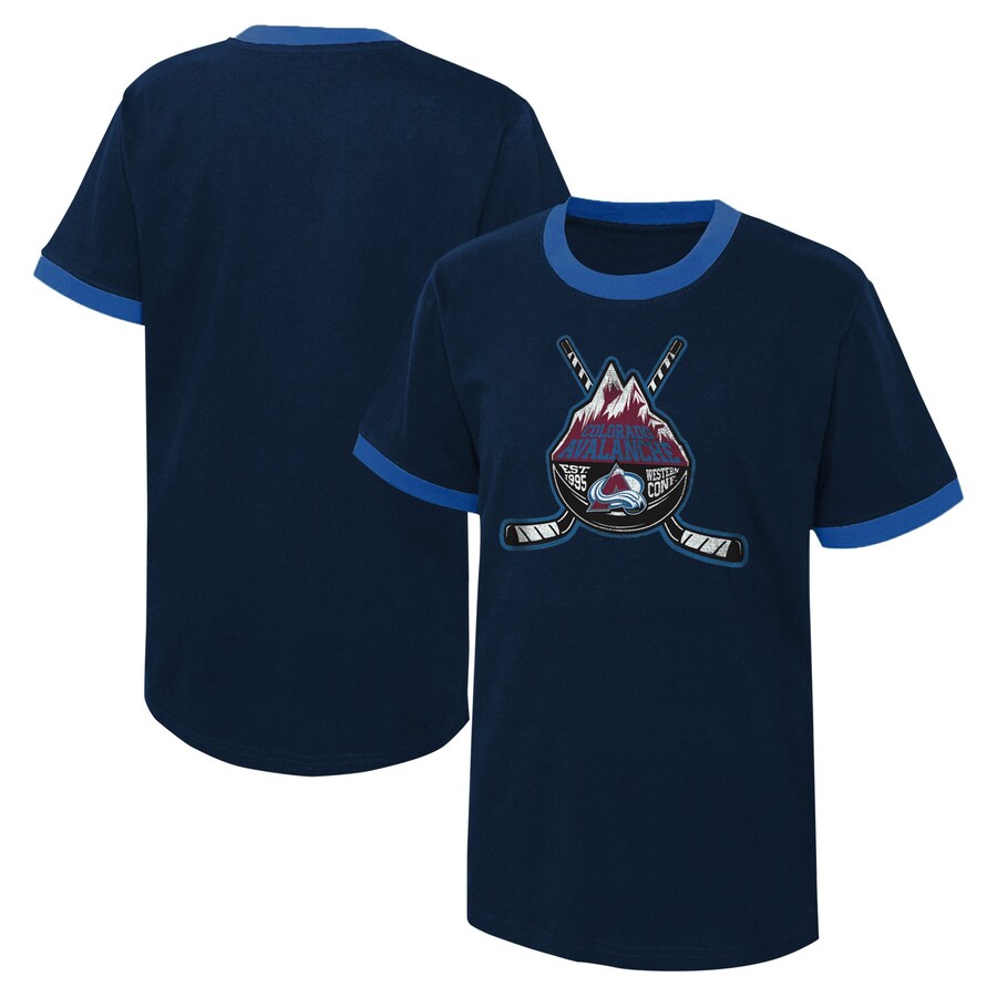 Youth Colorado Avalanche Navy Ice City T-Shirt