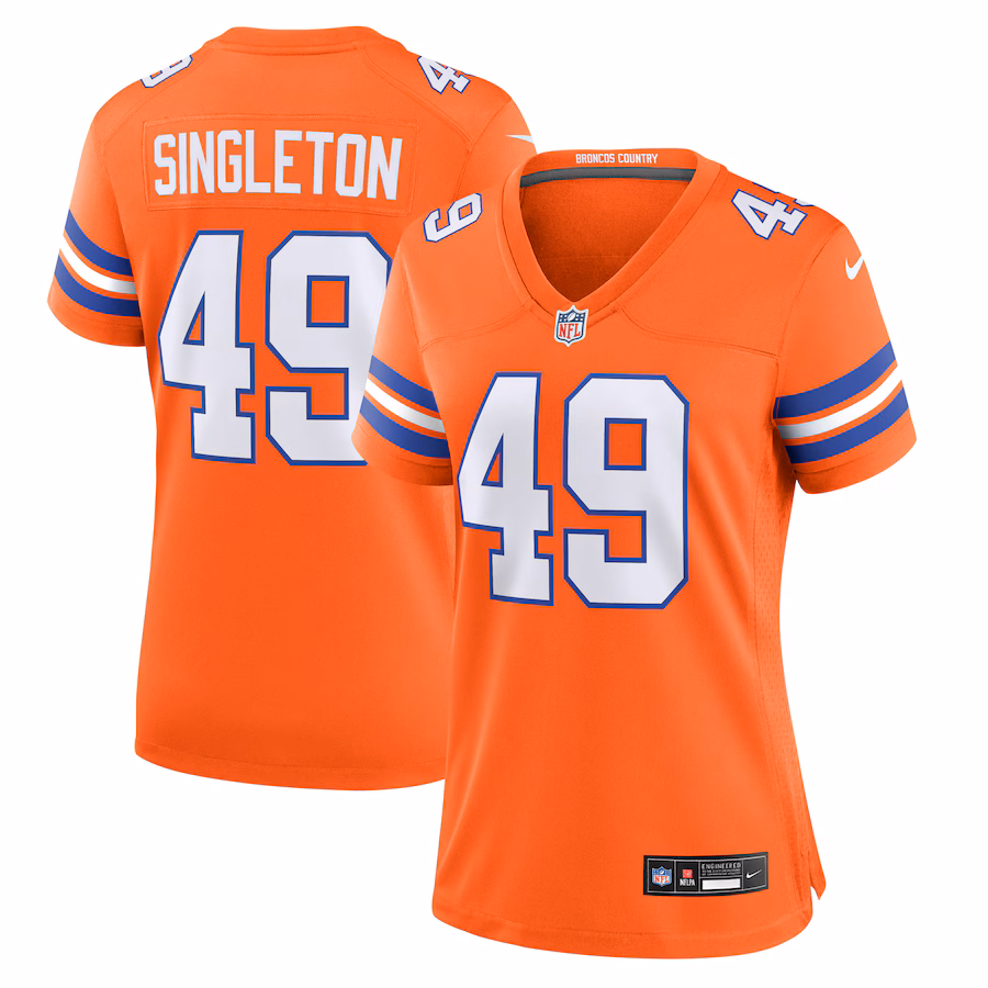 Women's Denver Broncos Alex Singleton Nike Orange Alternate Game Jersey