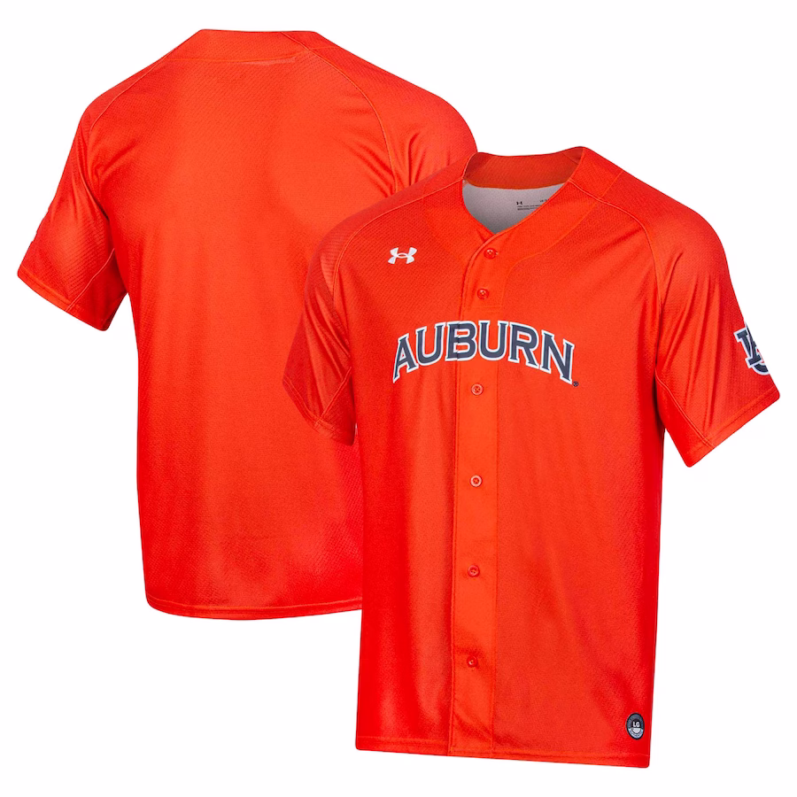Auburn Tigers Under Armour Replica Baseball Jersey - Orange