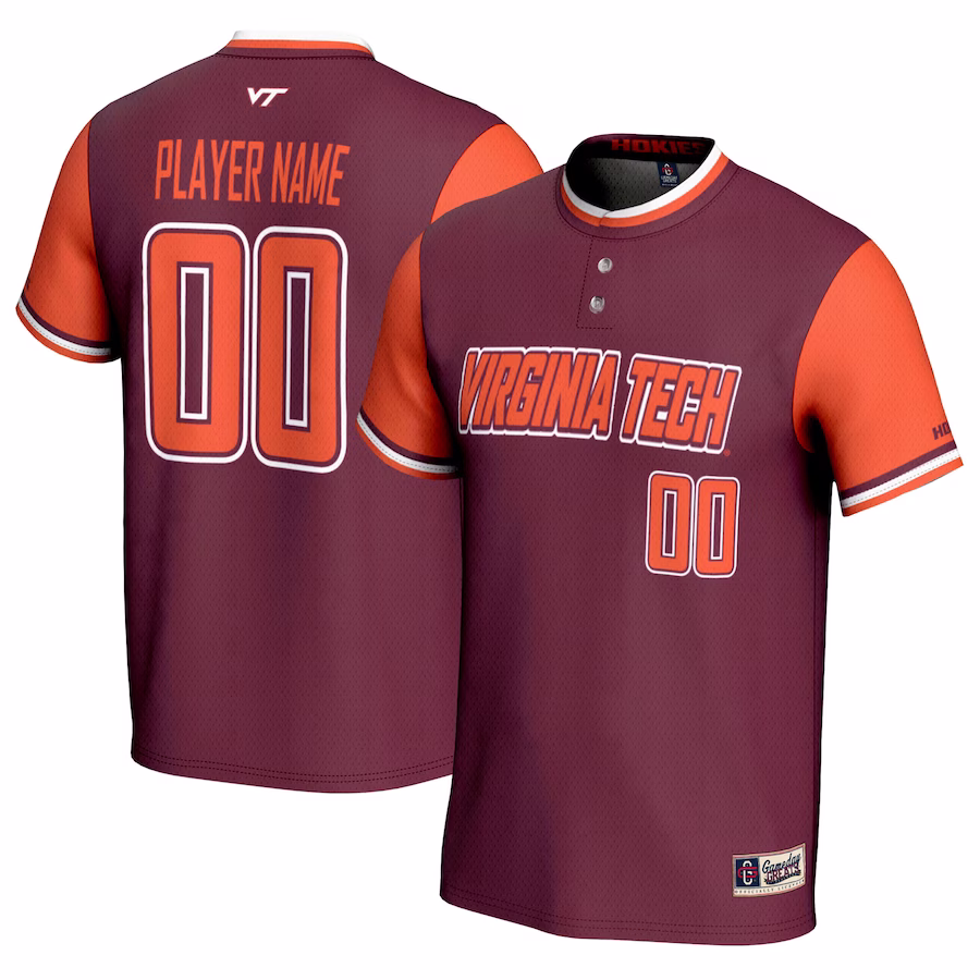 Virginia Tech Hokies GameDay Greats Unisex NIL Pick-A-Player Lightweight Softball Jersey - Maroon