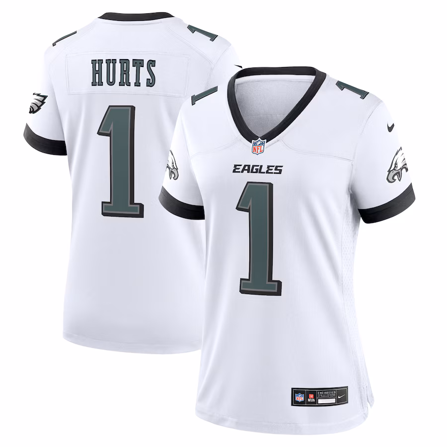 Men's Philadelphia Eagles Jalen Hurts Nike White Game Jersey