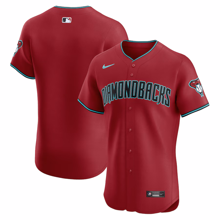 Men's Arizona Diamondbacks  Nike Red Vapor Premier Elite Patch Jersey