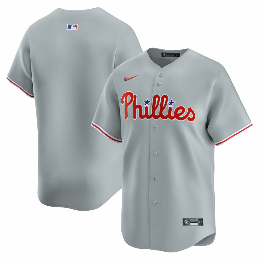 Men's Philadelphia Phillies  Nike Gray Away Limited Jersey