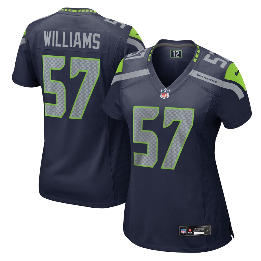 Women's Seattle Seahawks Connor Williams Nike College Navy Team Game Jersey