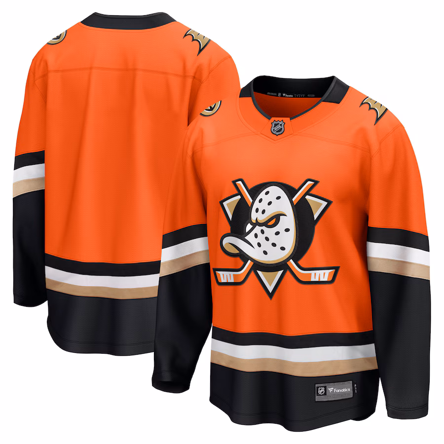 Men's Anaheim Ducks Fanatics Orange Home Breakaway Jersey