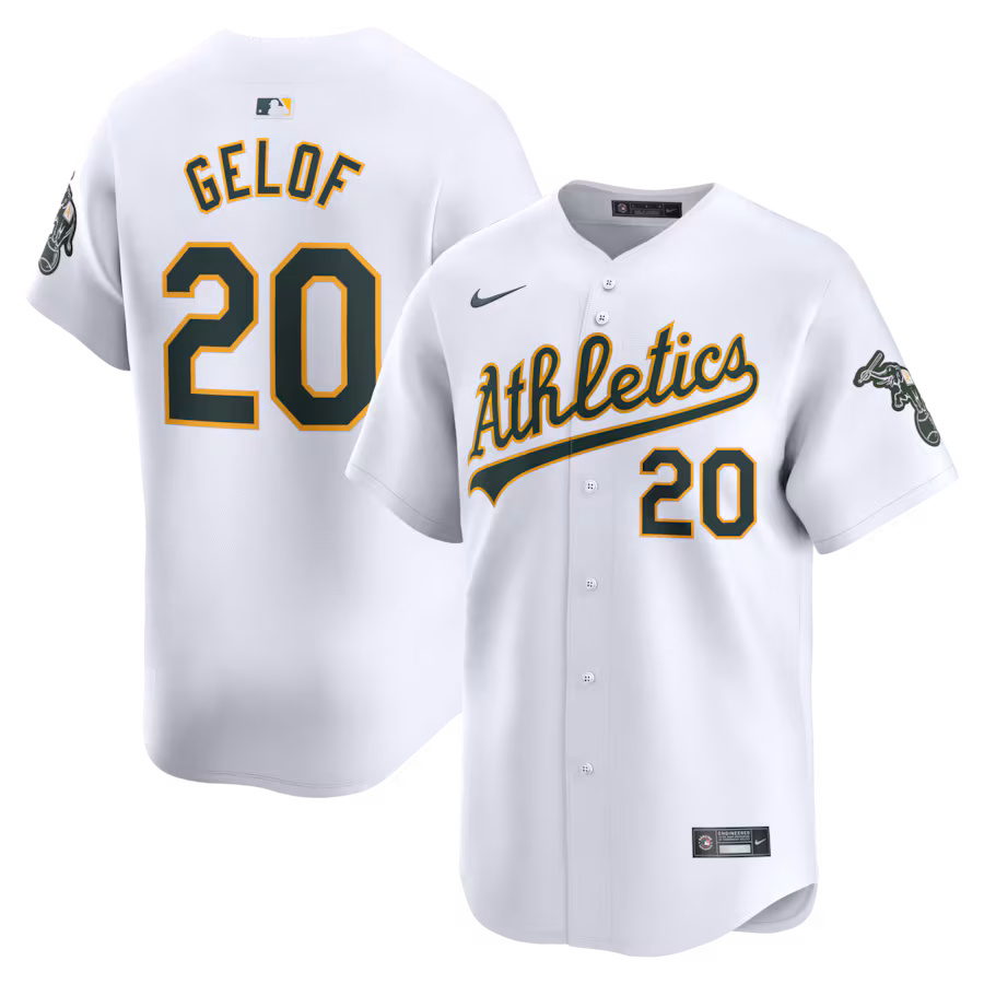 Youth Oakland Athletics Zack Gelof Nike White Home Limited Player Jersey