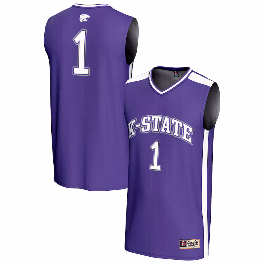 Unisex GameDay Greats #1 Purple Kansas State Wildcats Lightweight Collegiate Basketball Fashion Jersey