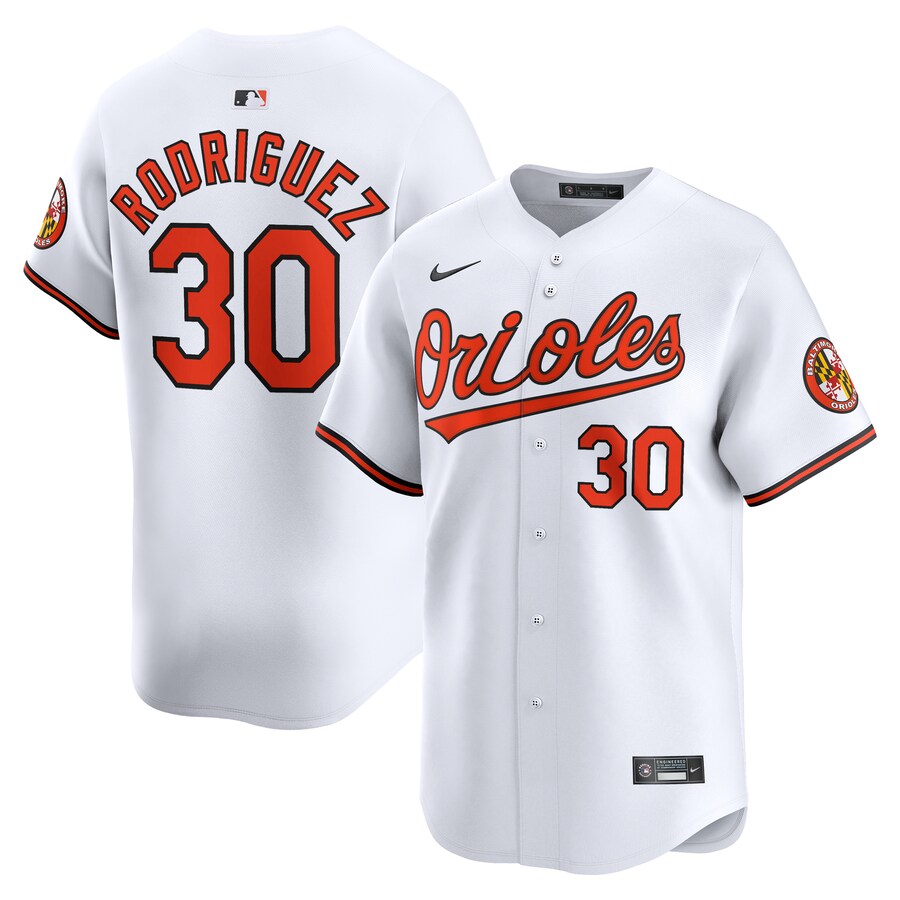 Men's Baltimore Orioles Grayson Rodriguez Nike White Home Limited Player Jersey
