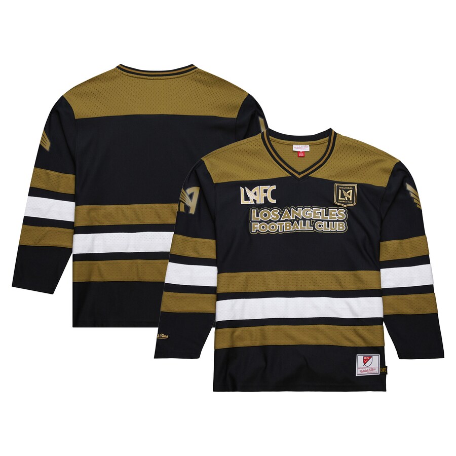 Men's LAFC Mitchell & Ness Gold Stateside V-Neck Long Sleeve Jersey