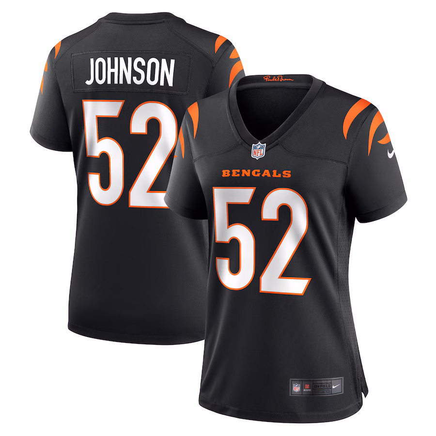 Women's Cincinnati Bengals Cedric Johnson Nike Black Game Jersey