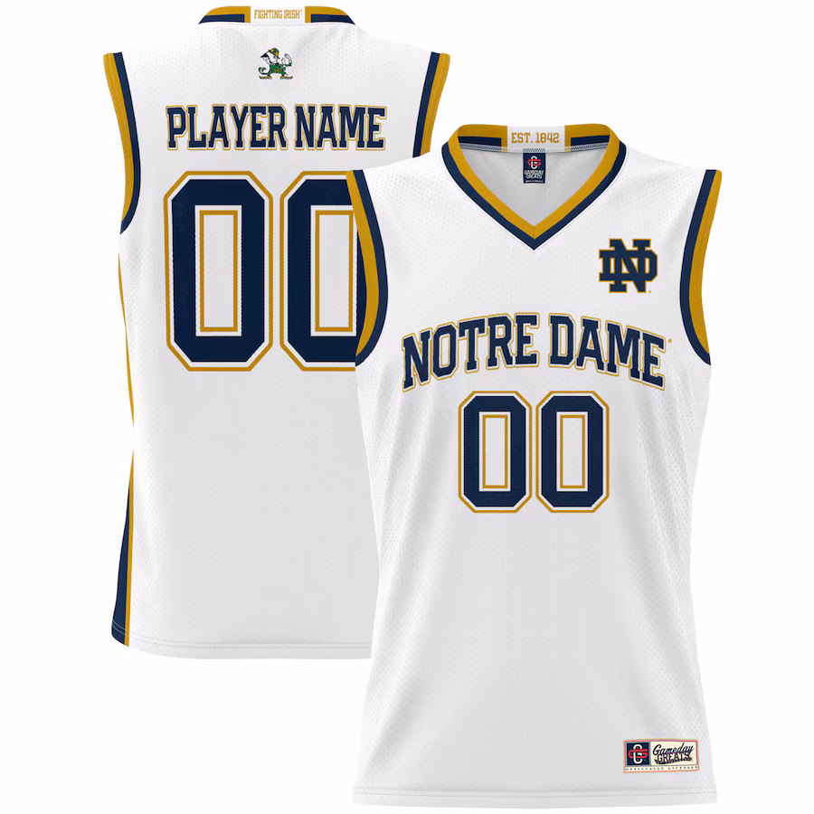 Notre Dame Fighting Irish GameDay Greats Youth NIL Pick-A-Player Lightweight Women's Basketball Jersey - White