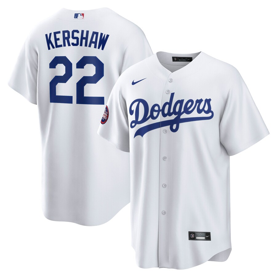 Men's Los Angeles Dodgers Clayton Kershaw Nike White 2025 MLB World Tour: Tokyo Series Home Replica Player Jersey