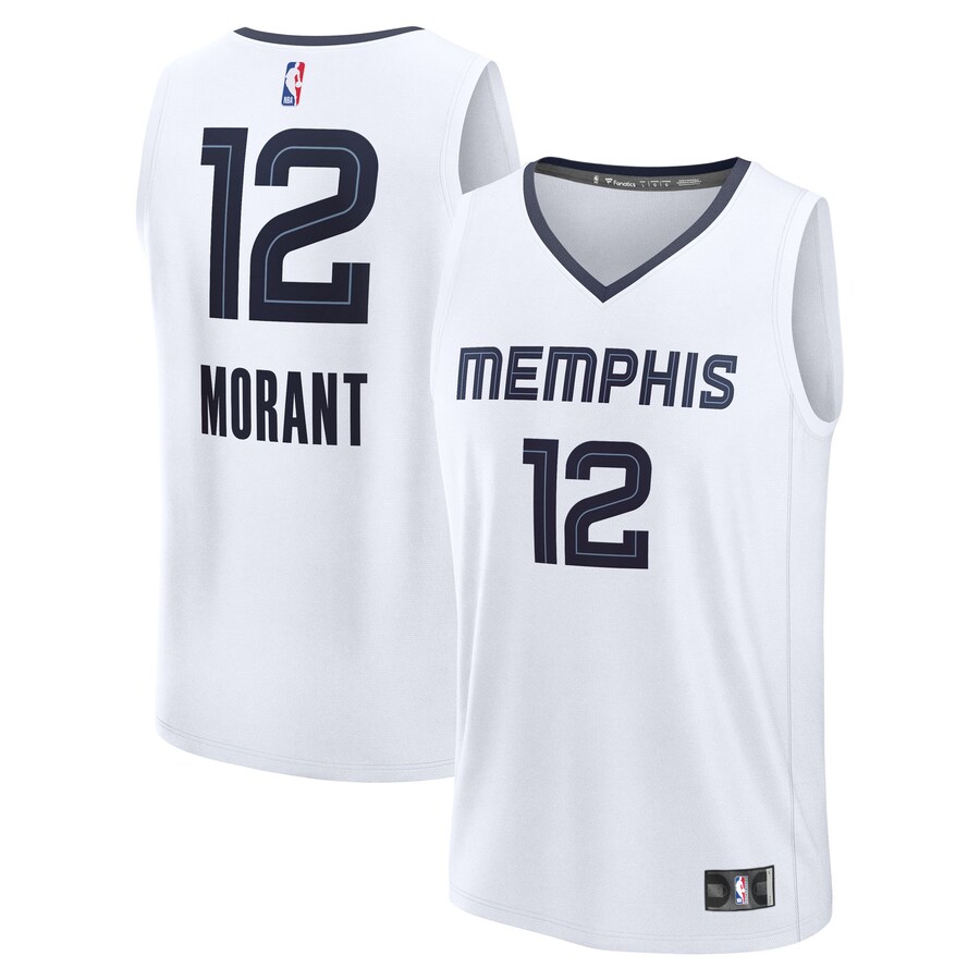Men's Memphis Grizzlies Ja Morant Fanatics White Fast Break Replica Player Jersey - Association Edition