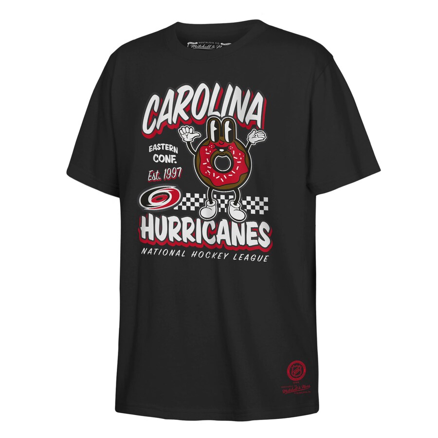 Youth Carolina Hurricanes Mitchell & Ness Black Concession Stand T-Shirt