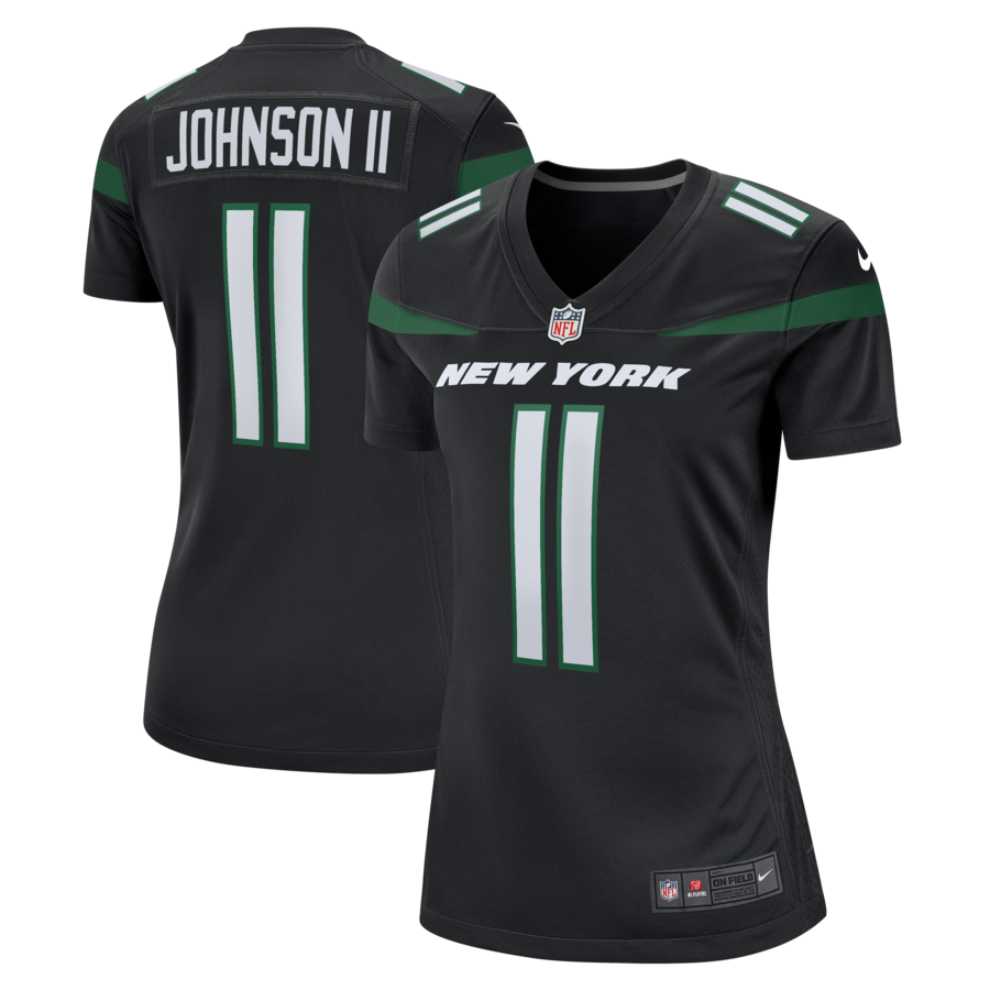 Women's New York Jets Jermaine Johnson II Nike Stealth Black Alternate Game Jersey