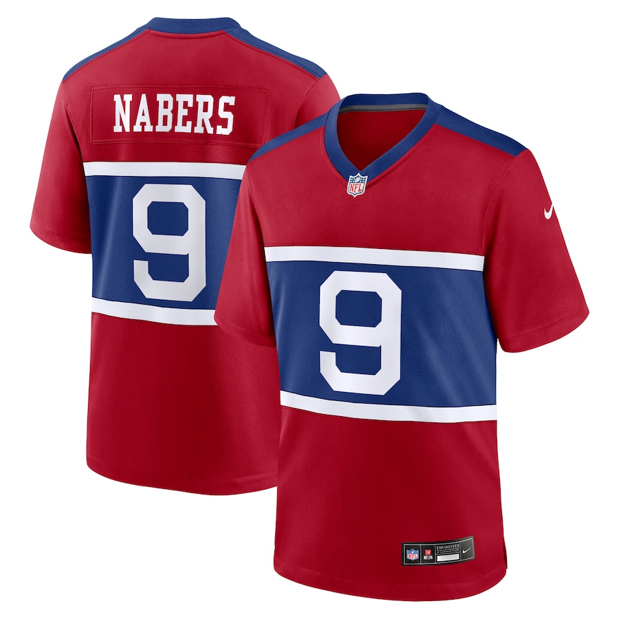 Youth New York Giants Malik Nabers Nike Century Red Alternate Player Game Jersey