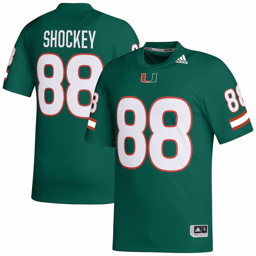 Jeremy Shockey Miami Hurricanes adidas Retired Football Player Jersey - Green