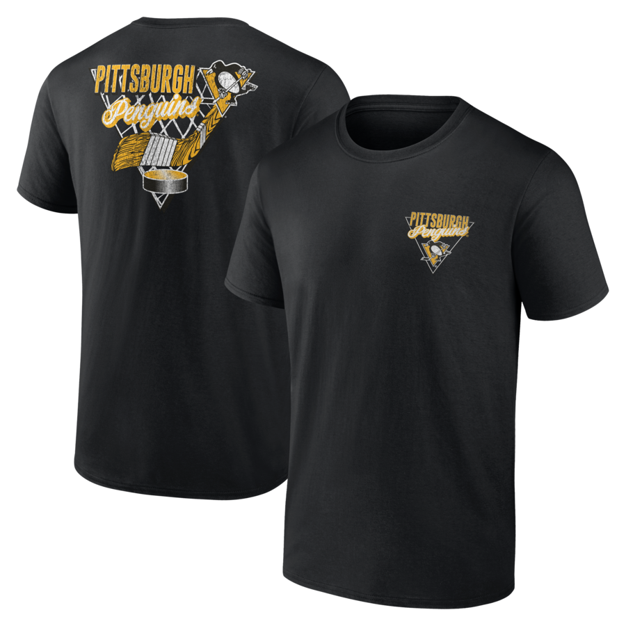 Men's Pittsburgh Penguins Black Net Slap T-Shirt