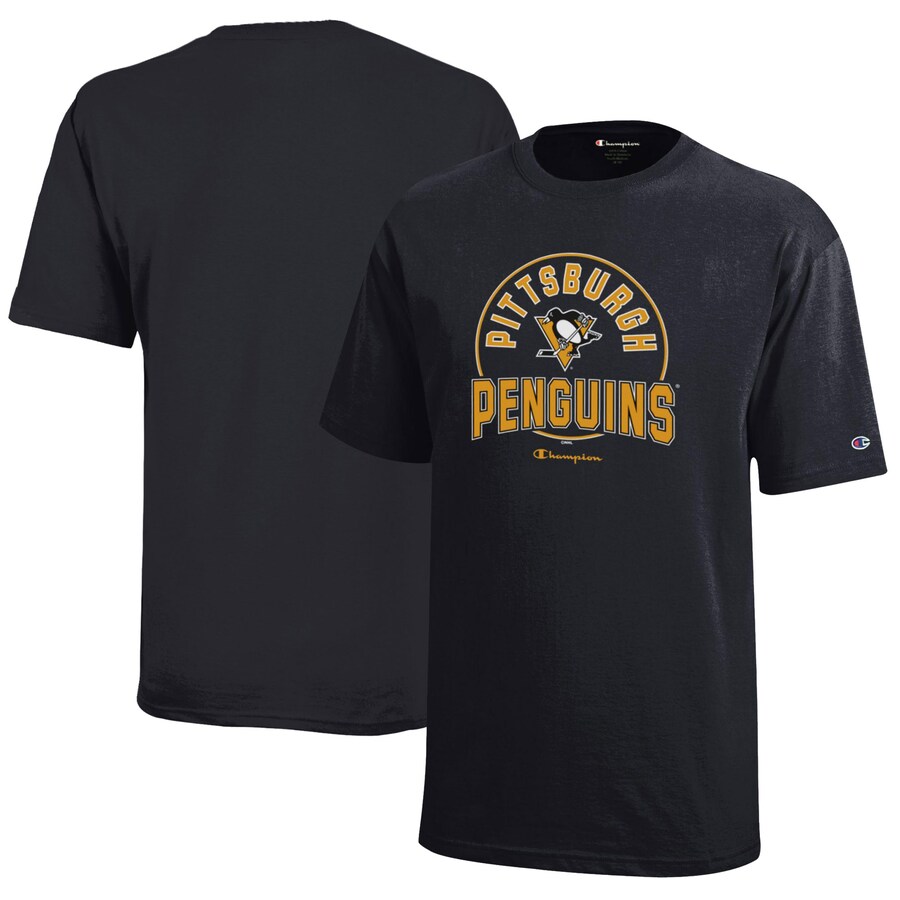 Youth Pittsburgh Penguins Champion Black Jersey T-Shirt