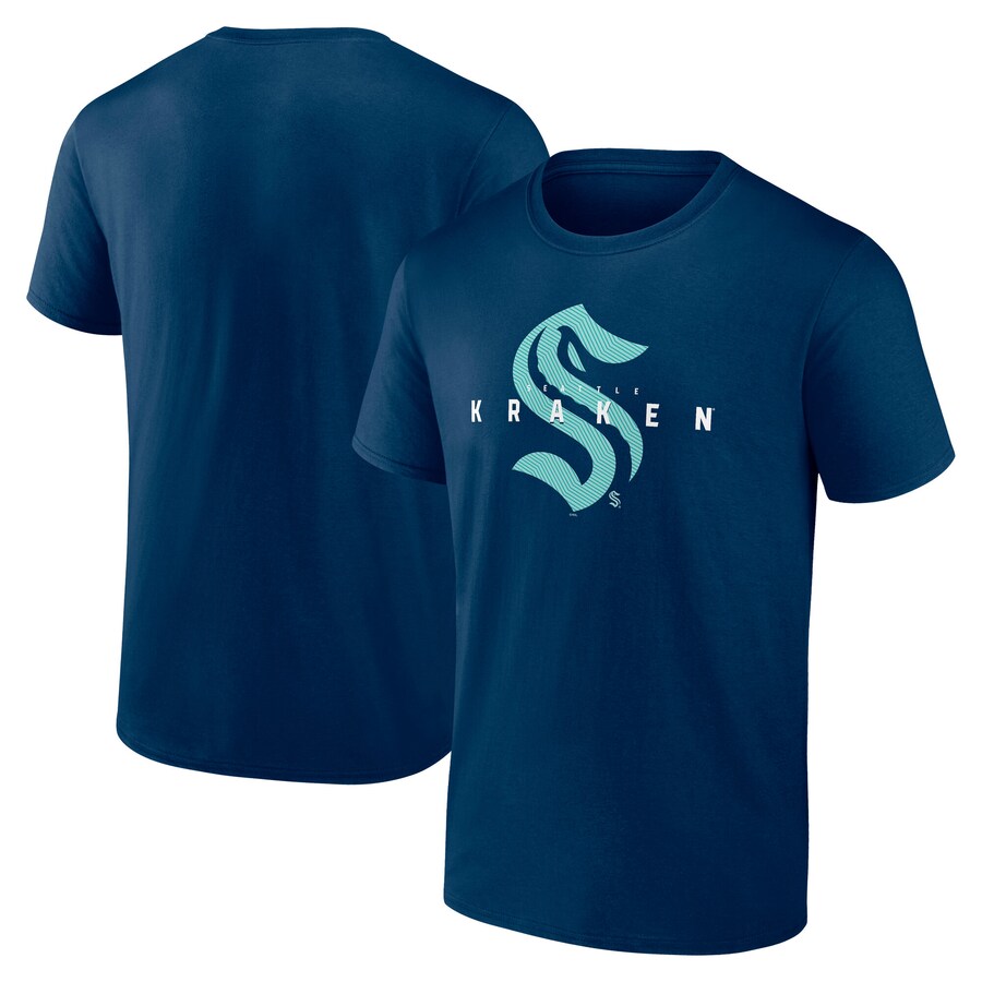 Men's Seattle Kraken Navy Coordinate T-Shirt
