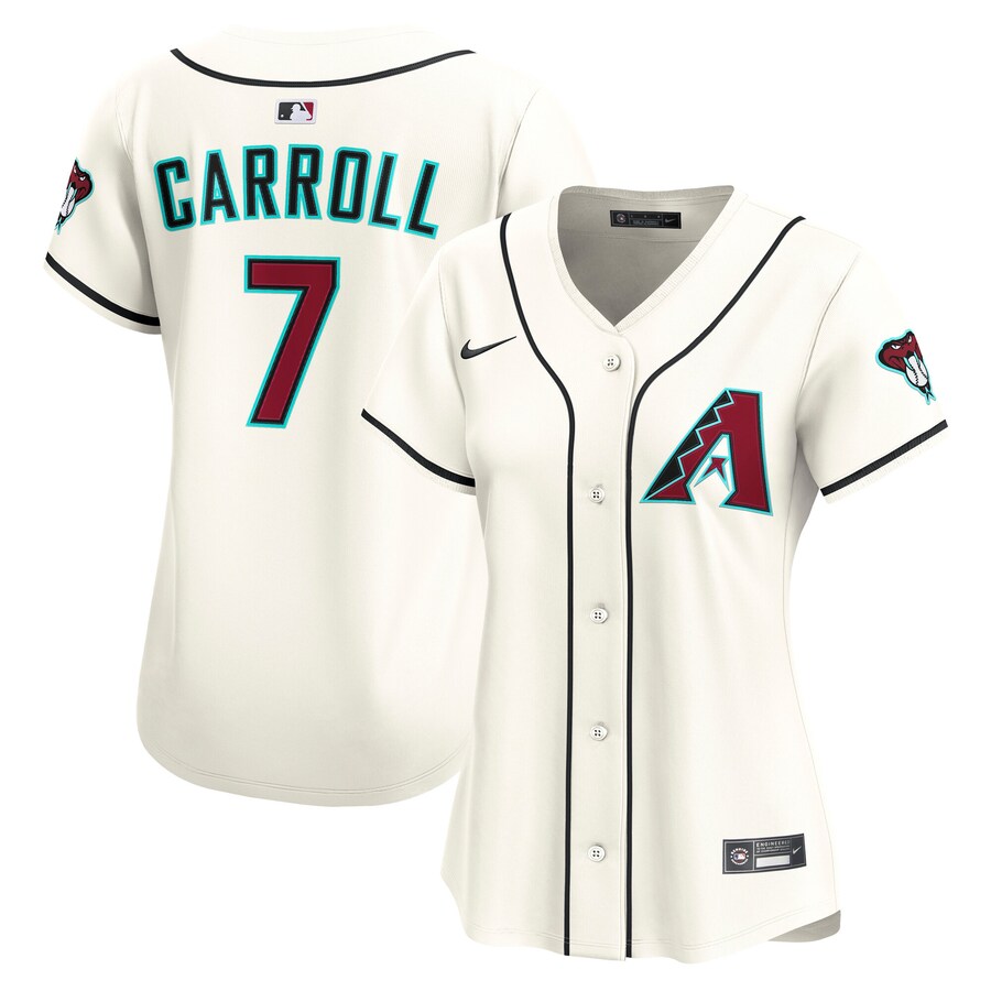 Women's Arizona Diamondbacks Corbin Carroll Nike Cream Home Limited Player Jersey