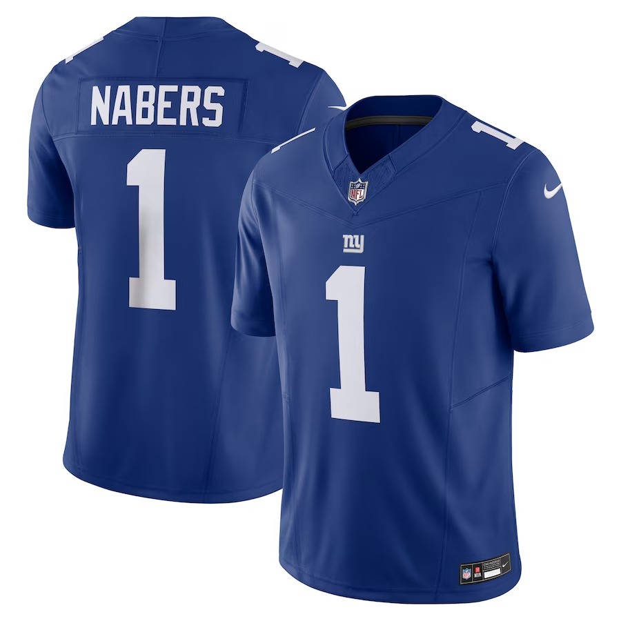 Men's New York Giants Malik Nabers Nike Royal Vapor F.U.S.E. Limited Jersey