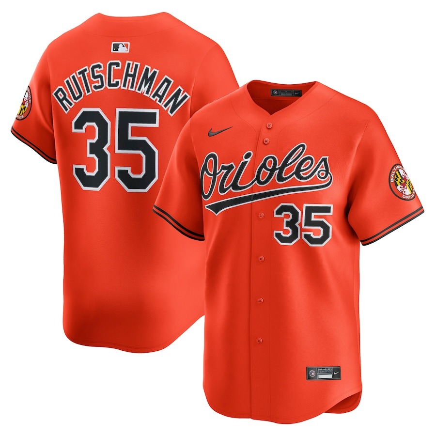 Men's Baltimore Orioles Adley Rutschman Nike Orange Alternate Limited Player Jersey