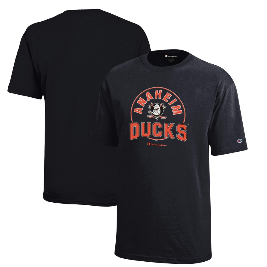 Youth Anaheim Ducks Champion Black Jersey T-Shirt