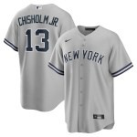 Men's New York Yankees Jazz Chisholm Jr. Nike Gray Road Replica Player Jersey