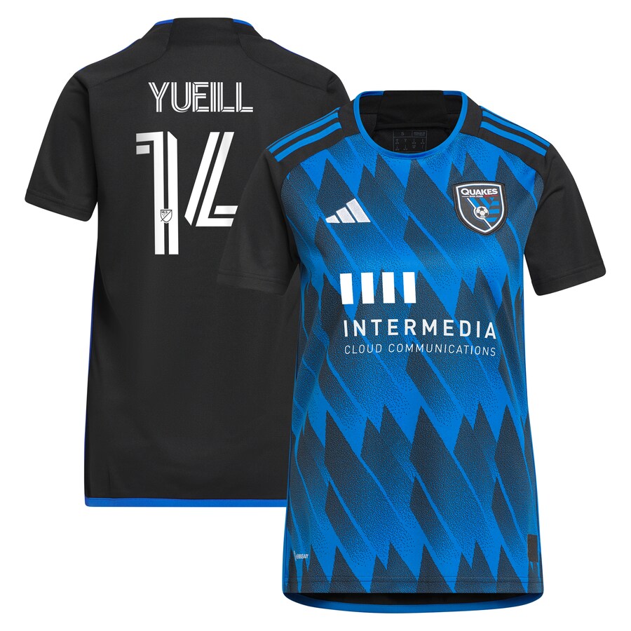Women's San Jose Earthquakes Jackson Yueill adidas Blue 2024 Active Fault Replica Player Jersey