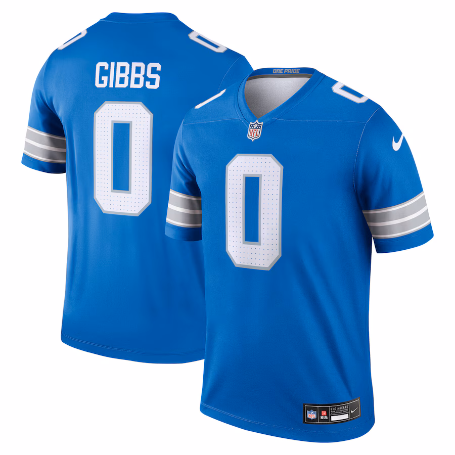 Men's Detroit Lions Jahmyr Gibbs Nike Blue Team Legend Jersey