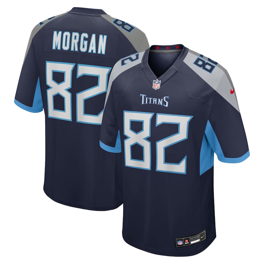Men's Tennessee Titans Stanley Morgan Nike Navy Team Game Jersey
