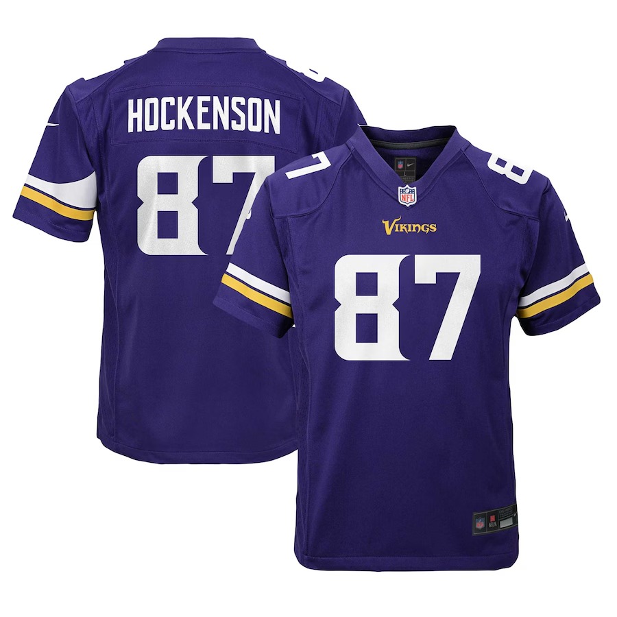 Youth Minnesota Vikings T.J. Hockenson Nike Purple Game Jersey