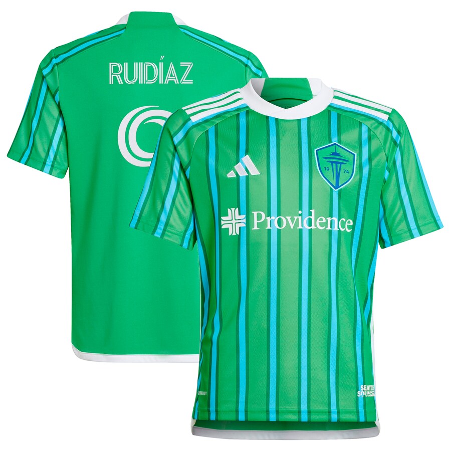 Youth Seattle Sounders FC Raul Ruidiaz adidas Green 2024 The Anniversary Kit Replica Player Jersey