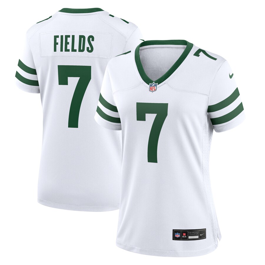 Women's New York Jets Justin Fields Nike White Game Jersey