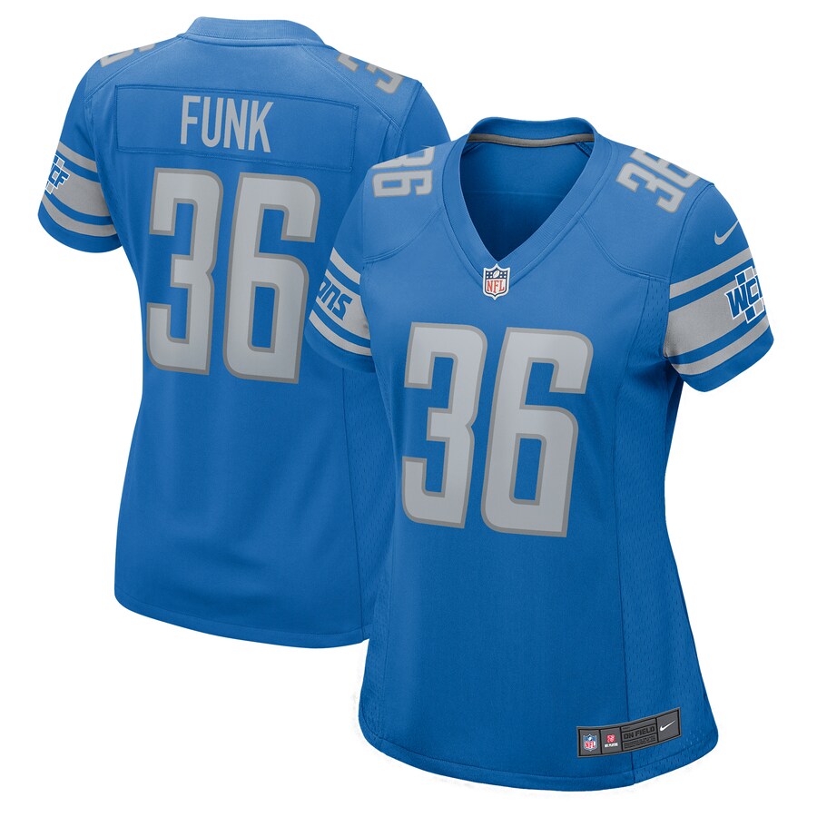Women's Detroit Lions Jake Funk Nike  Blue  Game Jersey