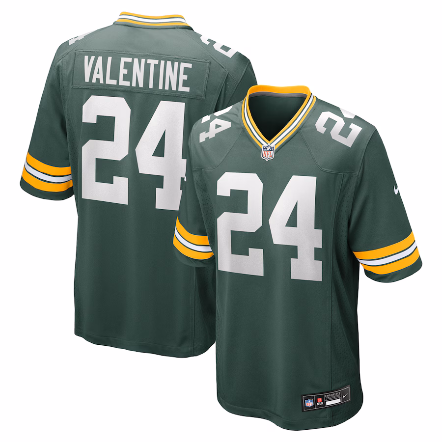 Men's Green Bay Packers Carrington Valentine Nike Green Game Jersey