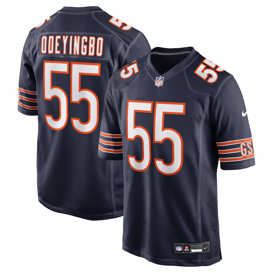 Men's Chicago Bears Dayo Odeyingbo Nike Navy Team Game Jersey